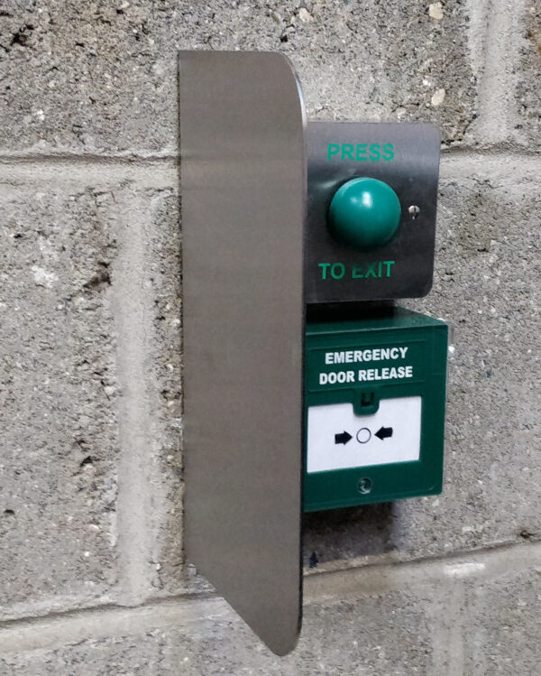 Exit Button Shield Stainless steel Large - Image 3