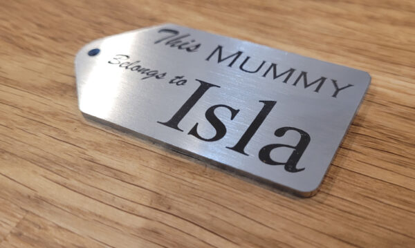 Custom etched stainless steel keyfob - Image 3